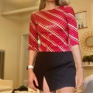 Y2K Pink Orange Multicolor Top